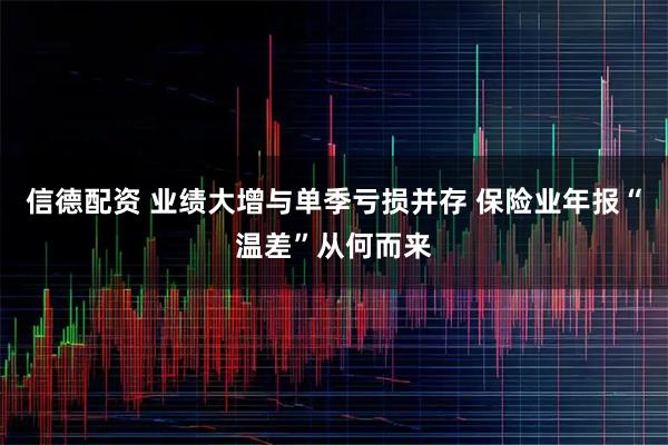 信德配资 业绩大增与单季亏损并存 保险业年报“温差”从何而来