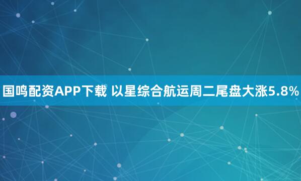 国鸣配资APP下载 以星综合航运周二尾盘大涨5.8%